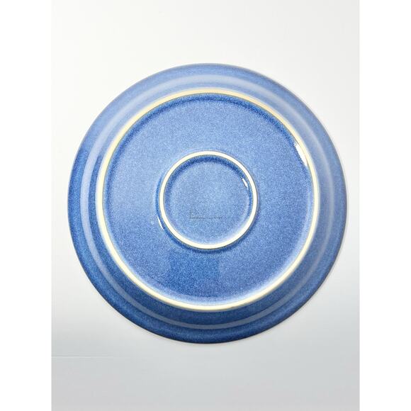 Denby “Imperial Blue” Set of 6 Stoneware Salad Plates 8 1/2” White Center - Picture 5 of 6